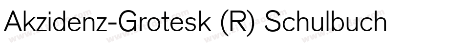 Akzidenz-Grotesk (R) Schulbuch 2 Regular字体转换